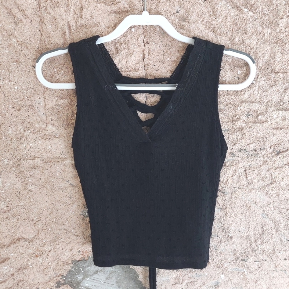 Corset Lace-up Back Tank Crop Top Blouse by Idyllwind